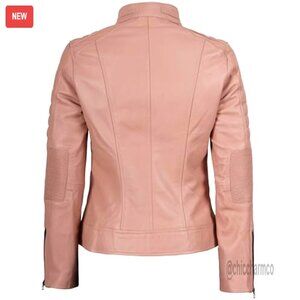 Shell Bb Racer Jackets & Coats | Real Lambskin Leather Jacket Cafe Racer Style With ...
